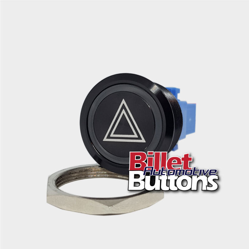 28mm 'HAZARD SYMBOL' Billet Push Button Switch Lights