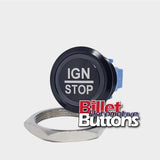 28mm 'IGN/STOP' Billet Push Button Switch Ignition
