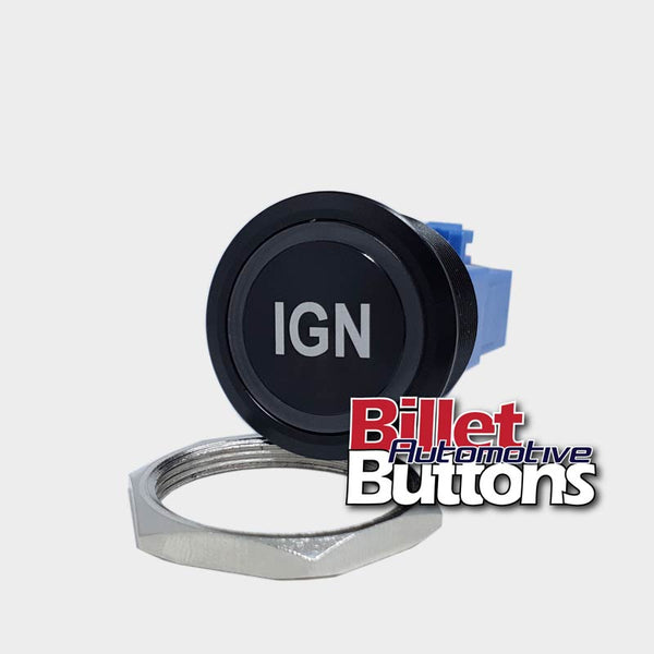 28mm 'IGN' Billet Push Button Switch Ignition
