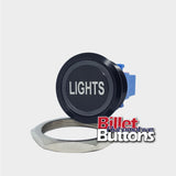 28mm 'LIGHTS' Billet Push Button Switch