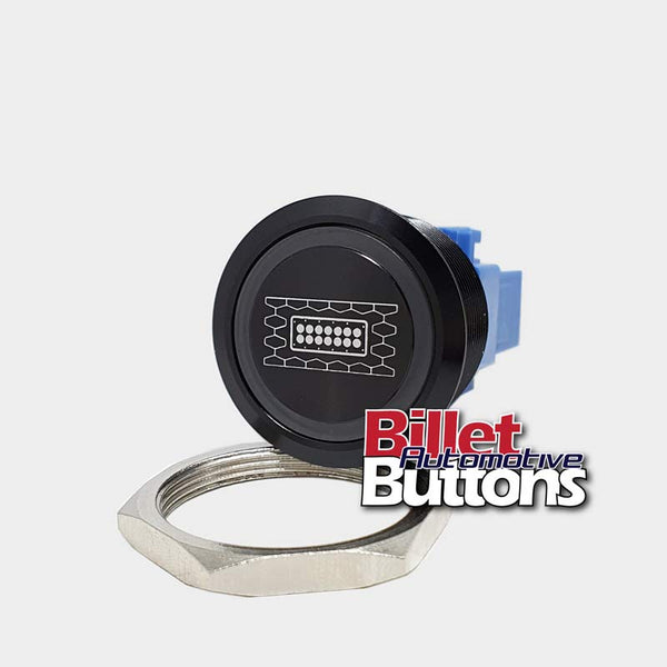 28mm 'LIGHT BAR GRILL SYMBOL' Billet Push Button Switch Lights Led