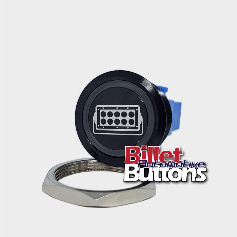 28mm 'LIGHT BAR SYMBOL' Billet Push Button Switch Lights Led