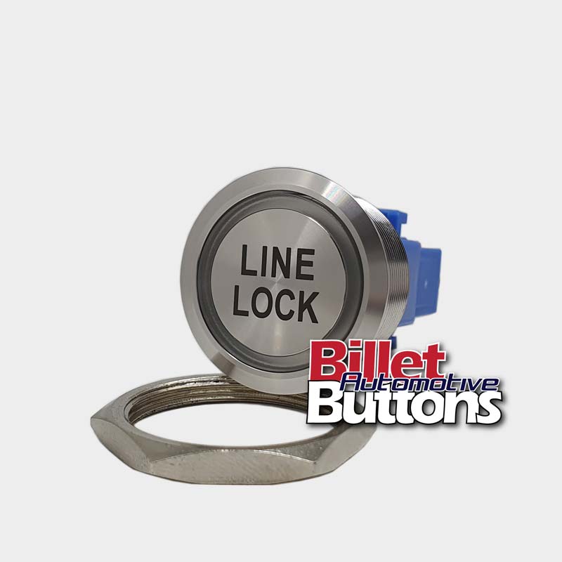 28mm 'LINE LOCK' Billet Push Button Switch Brake Locker