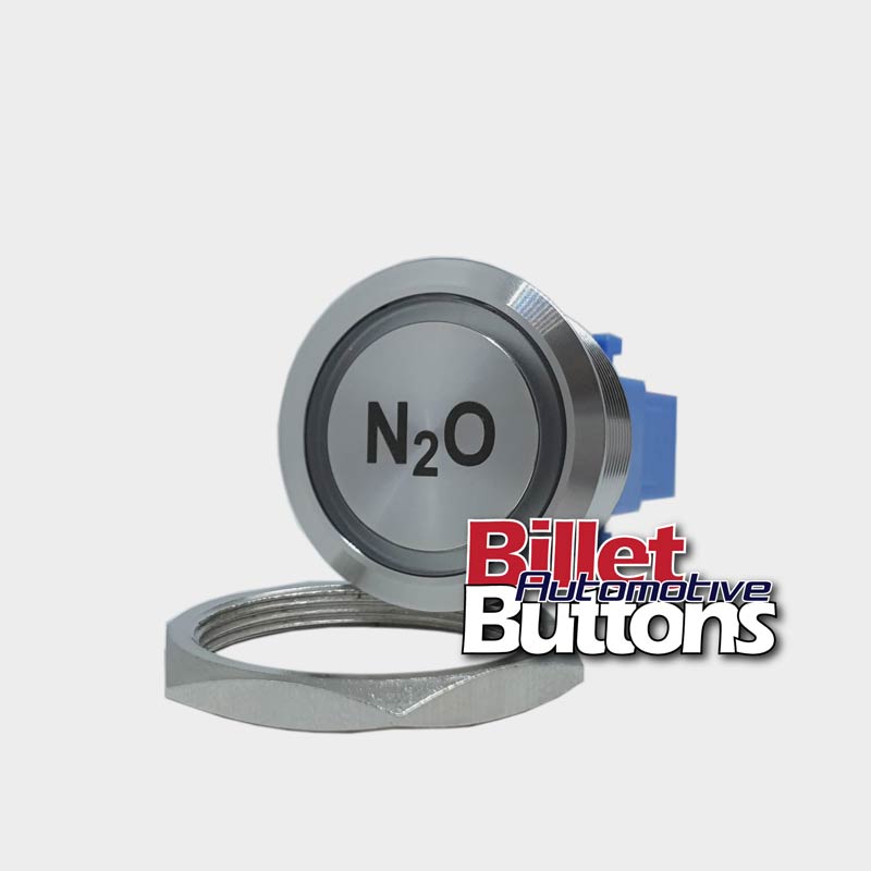 28mm 'N2O' Billet Push Button Switch Nitrous Oxide Arming NOS