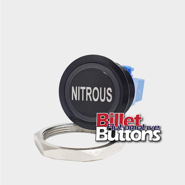 28mm 'NITROUS' Billet Push Button Switch N2O Nirous Oxide Arming NOS