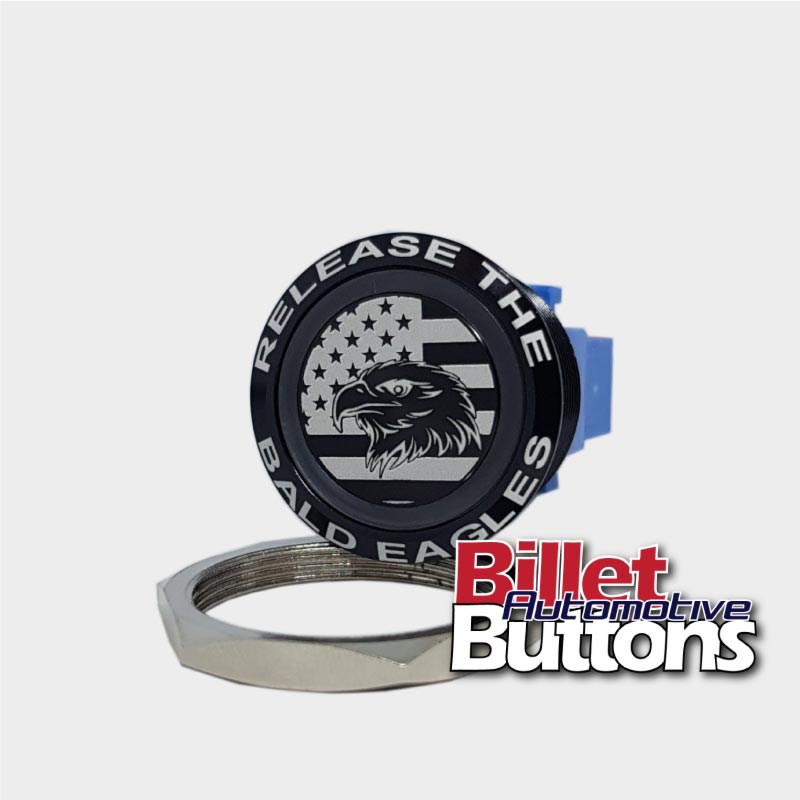 Release the bald eagles push button switch billet automotive buttons cleetus mcfarland