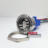 28mm FEATURED 'RICKY BOBBY' Billet Push Button Switch Talladega Nights If You Ain't First You're Last
