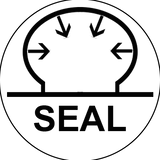 22mm 'SEAL DEFLATE SYMBOL' Billet Push Button Switch