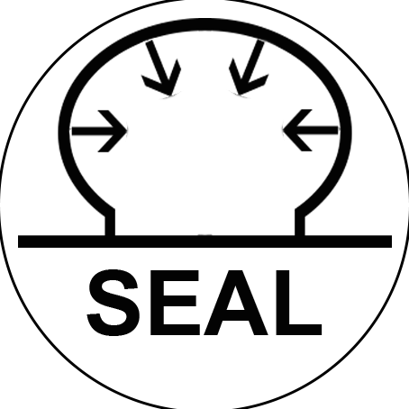22mm 'SEAL DEFLATE SYMBOL' Billet Push Button Switch