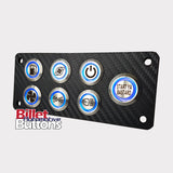 Billet Button 7 hole laser cut switch panel