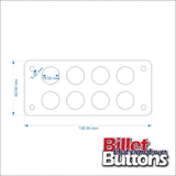 Billet Button 8 hole laser cut switch panel