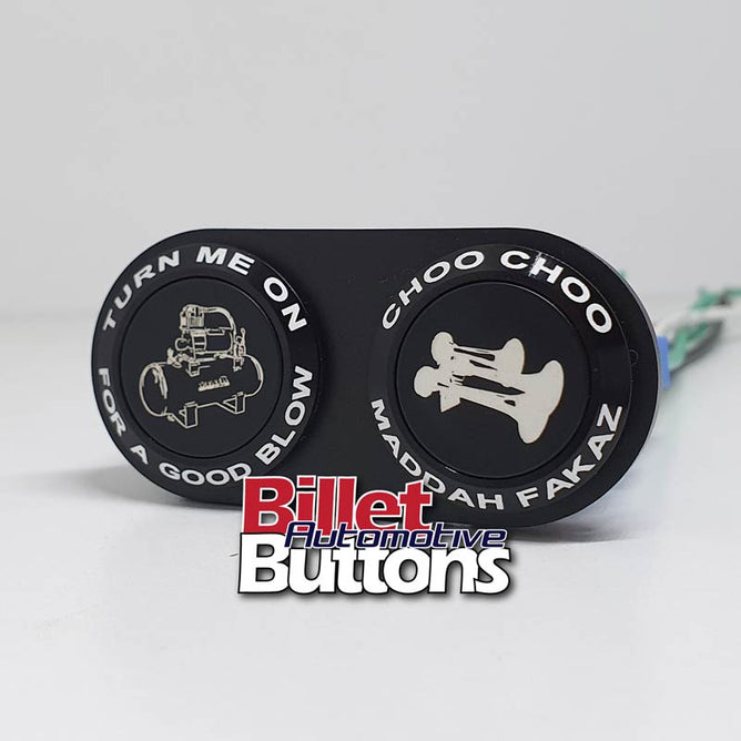 22mm 'TRAIN HORN BUTTONS COMBO SPECIAL' Billet Push Button Switch Truck ...